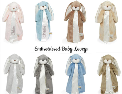 Personalized Bunny Lovey - Light Pink - Tiny Tots Boutique