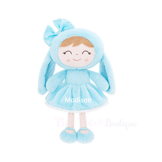 Personalized Coral Bunny Plush Doll - Tiny Tots Boutique