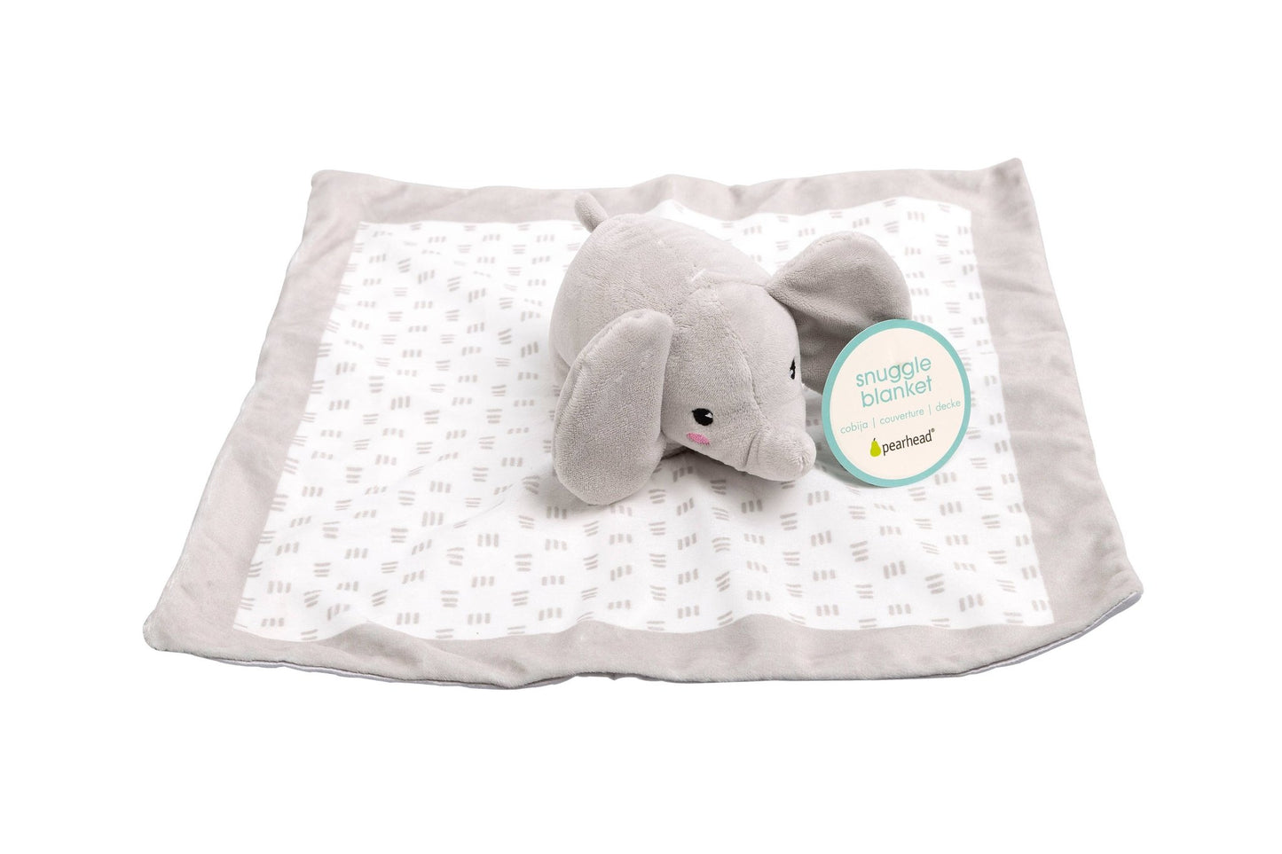 Personalized Elephant Lovey - Security Baby Blanket Gray - Tiny Tots Boutique