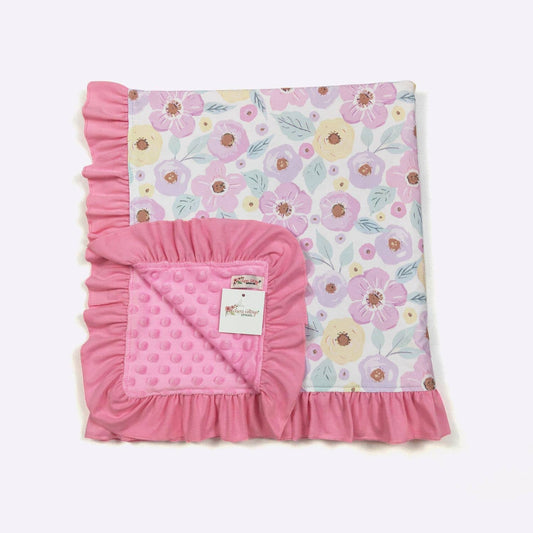 Personalized Faded Garden Minky Blanket - Tiny Tots Boutique