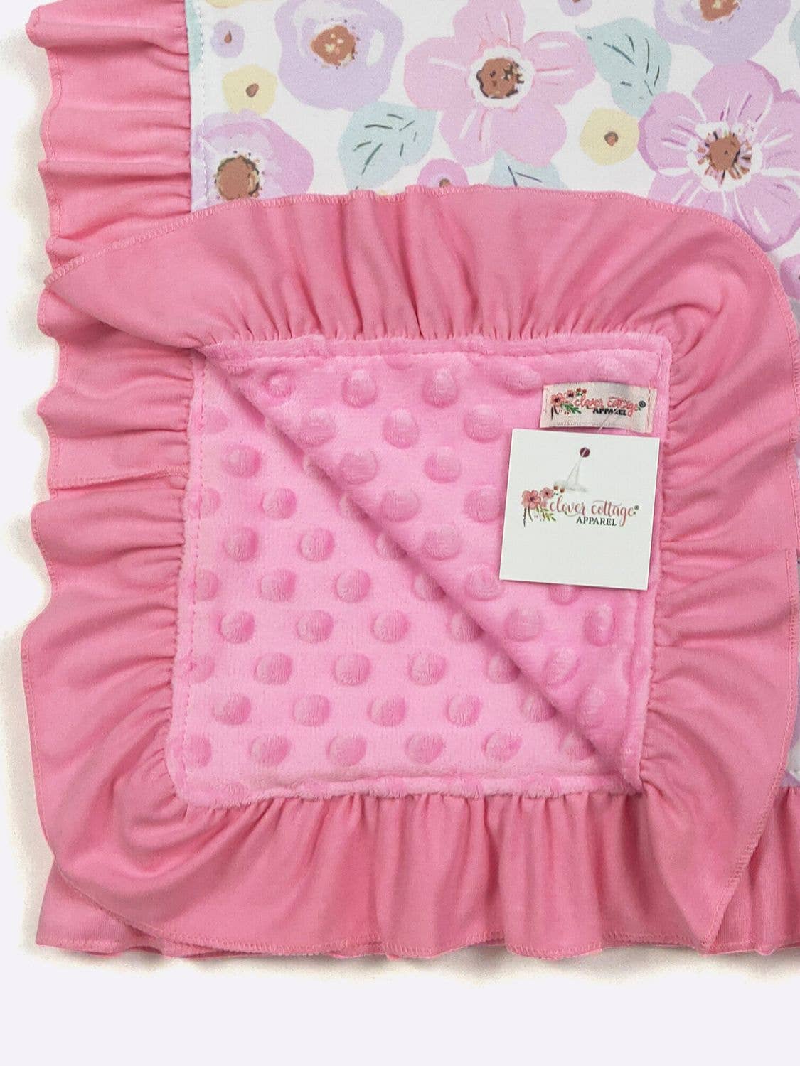 Personalized Faded Garden Minky Blanket - Tiny Tots Boutique