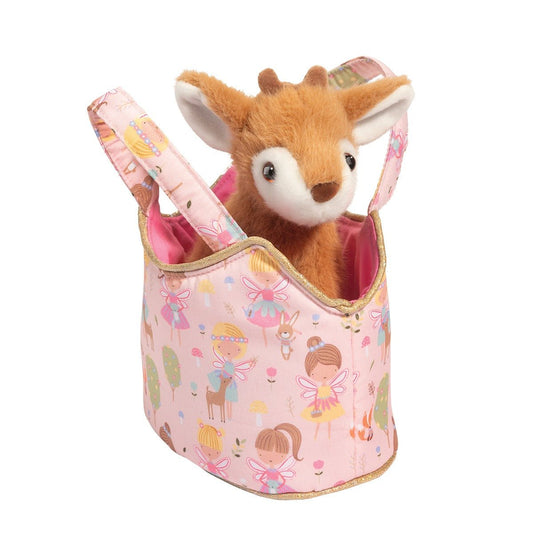 Personalized Fairy Friends Kids Purse with Fawn Plush Animal - Tiny Tots Boutique