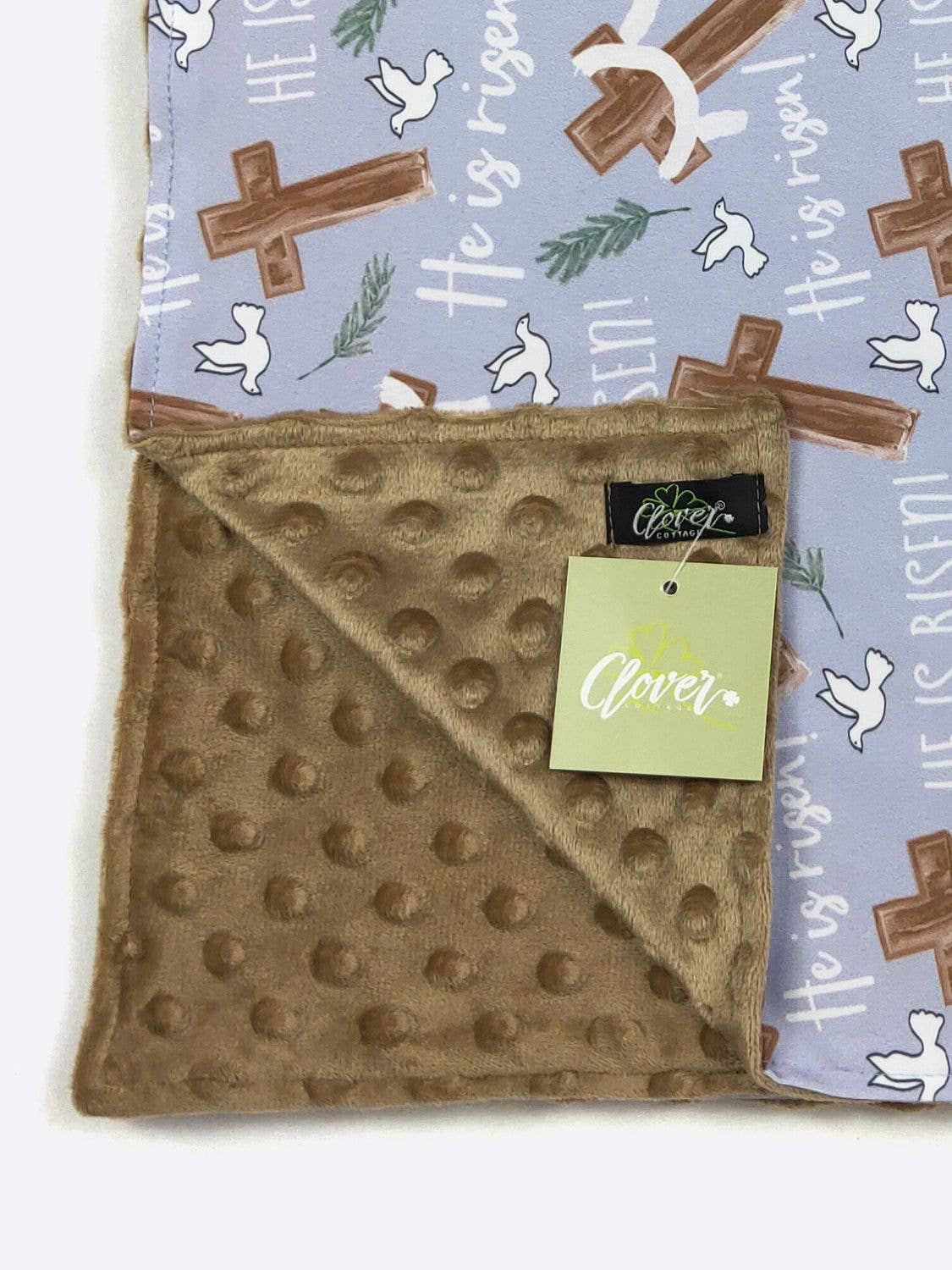 Personalized Faithful Cross Minky Blanket - Tiny Tots Boutique