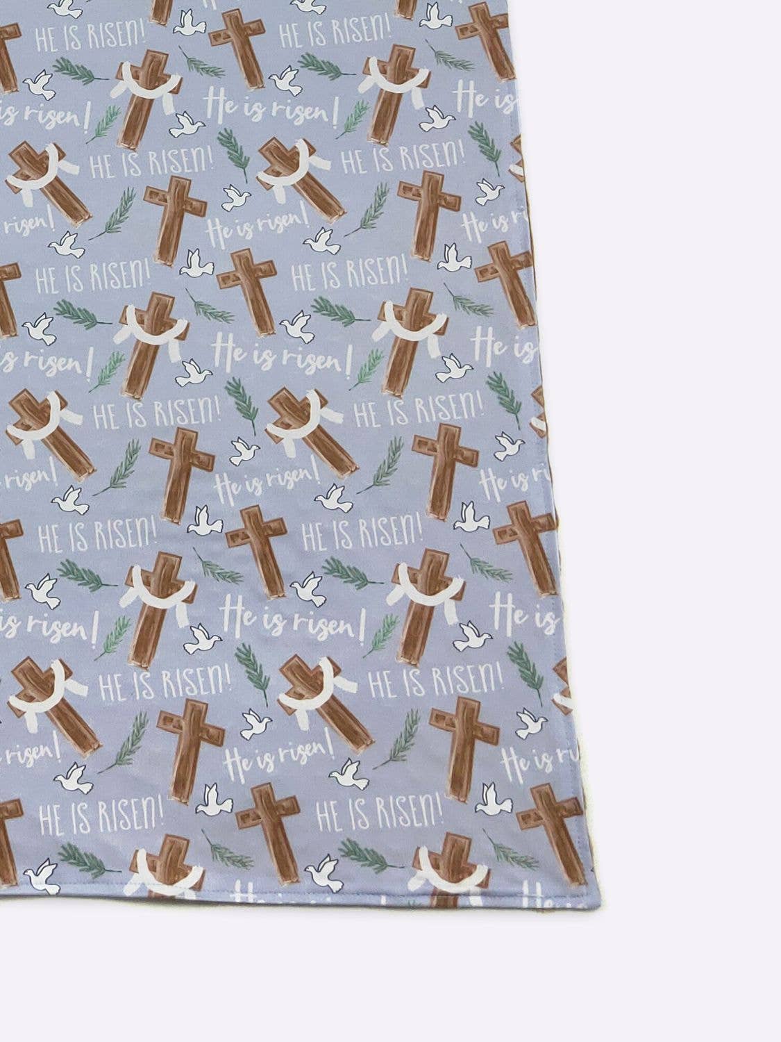 Personalized Faithful Cross Minky Blanket - Tiny Tots Boutique