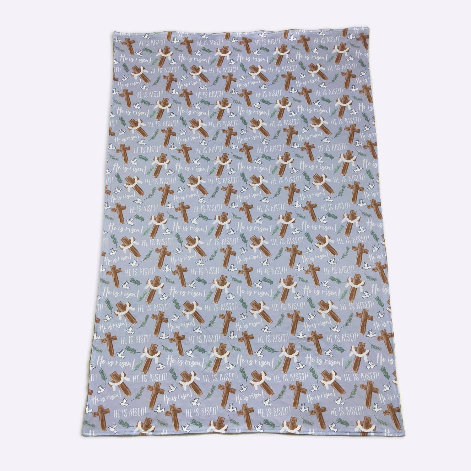 Personalized Faithful Cross Minky Blanket - Tiny Tots Boutique