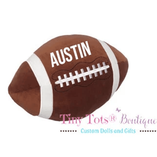 Personalized Football Plush - Custom Embroidered Stuffed Sports Ball - Tiny Tots Boutique