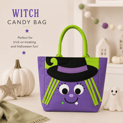 Personalized Halloween Tote - Reuseable Treat Bag for Kids - Tiny Tots Boutique