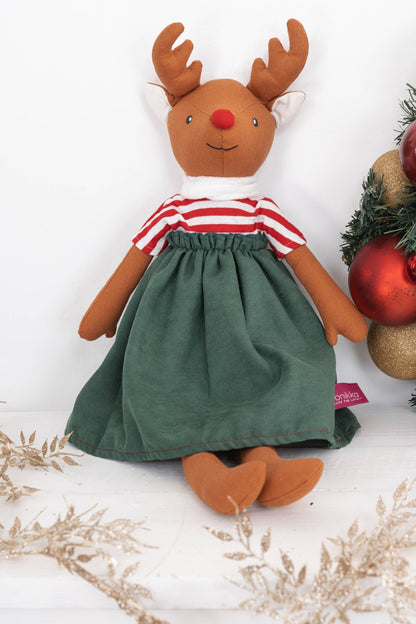 Personalized Holiday Reindeer Plush - Tiny Tots Boutique