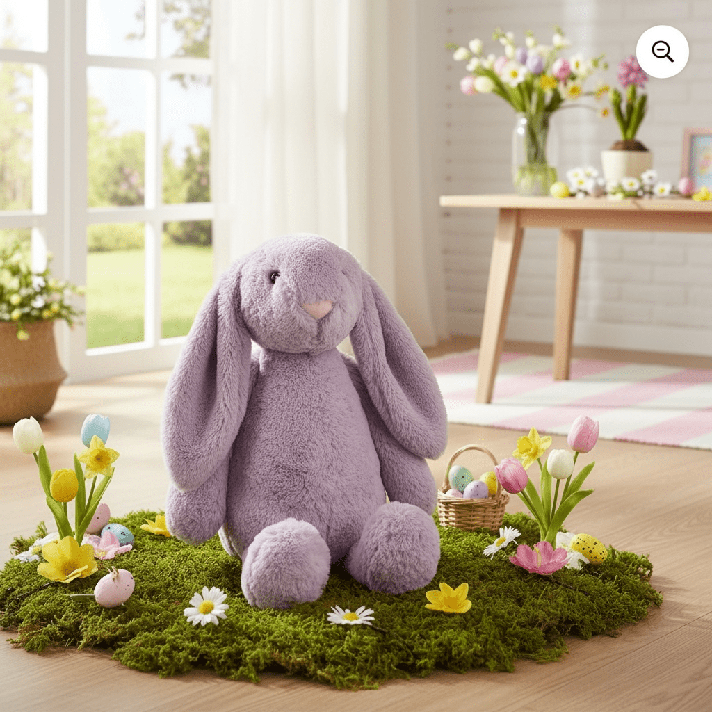 Personalized Lilac Plush Bunny - Custom Embroidered Name - Tiny Tots Boutique