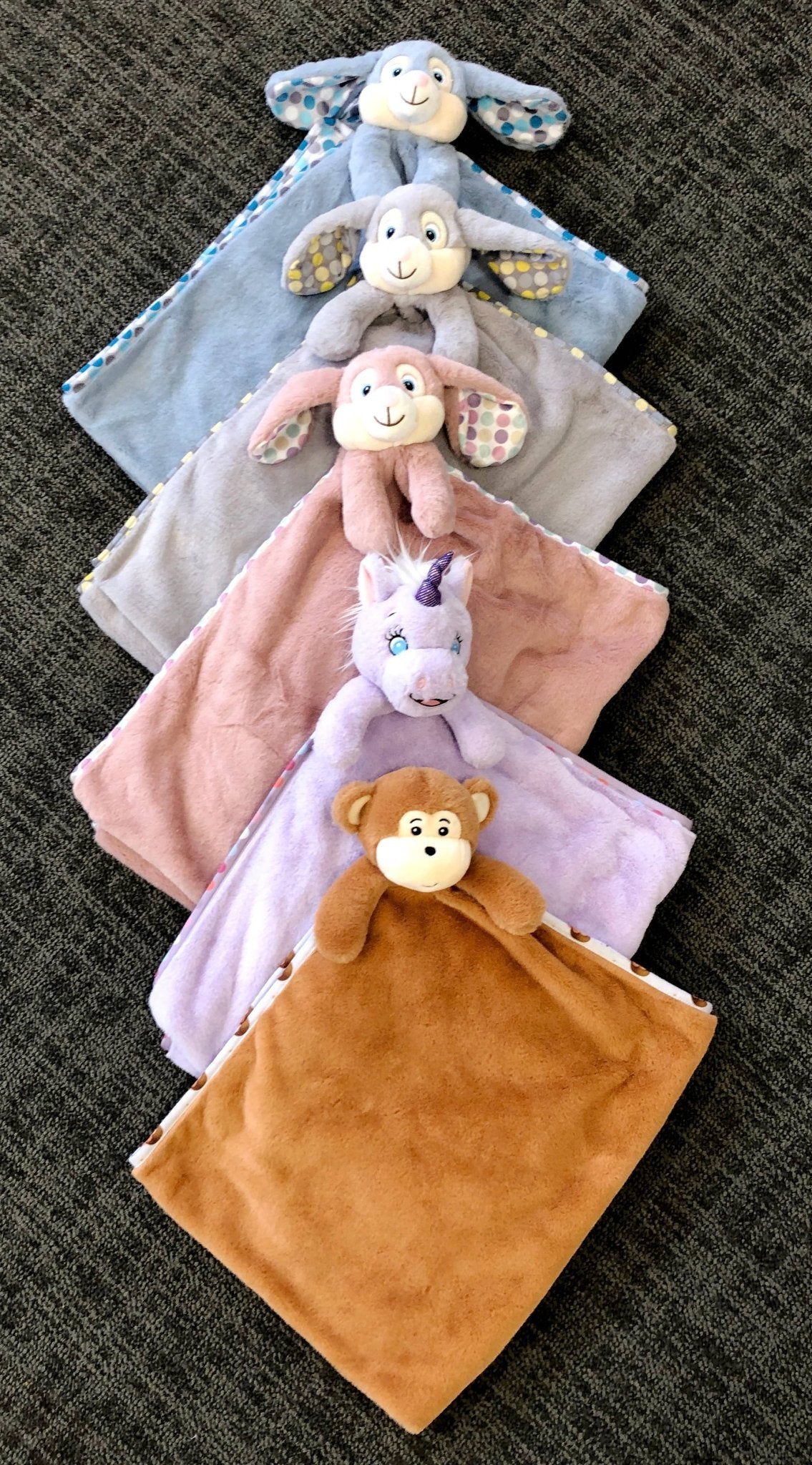 Personalized Monkey Stroller Blanket and Stuffed Animal - All - in - One - Tiny Tots Boutique