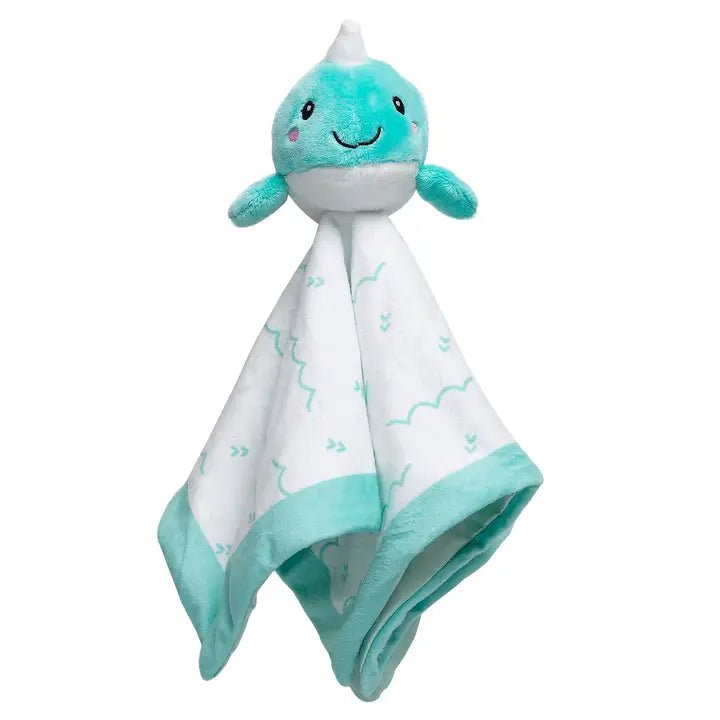 Personalized Narwhal Lovey - Security Baby Blanket - Tiny Tots Boutique