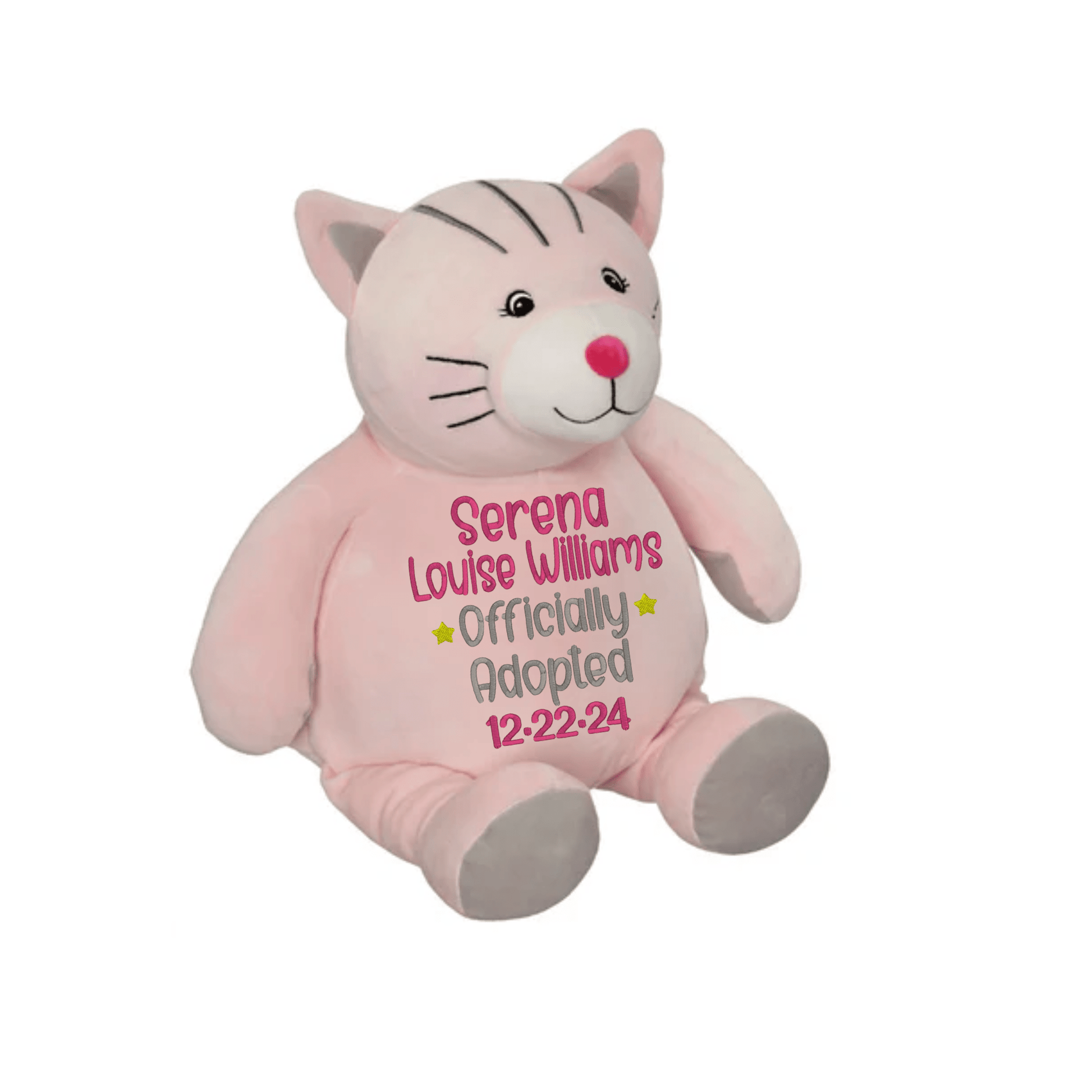 Personalized "Officially Adopted" Stuffed Animal - Tiny Tots Boutique