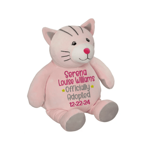 Personalized "Officially Adopted" Stuffed Animal - Tiny Tots Boutique