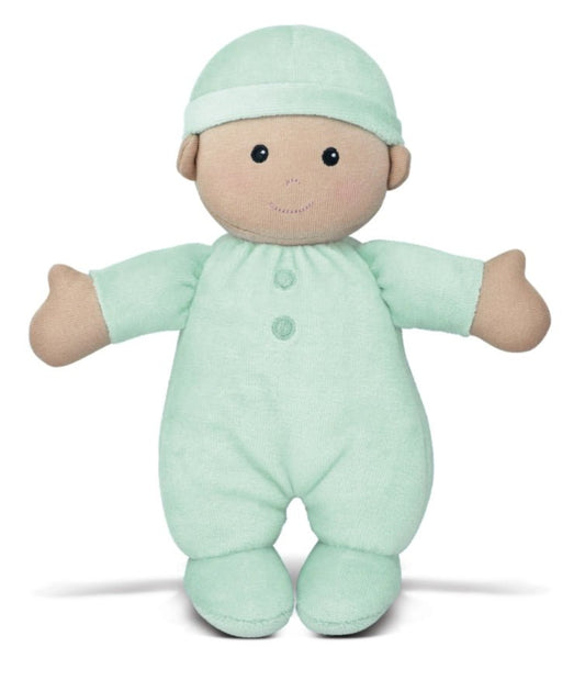 Personalized Organic First Baby Doll - Mint - Tiny Tots Boutique