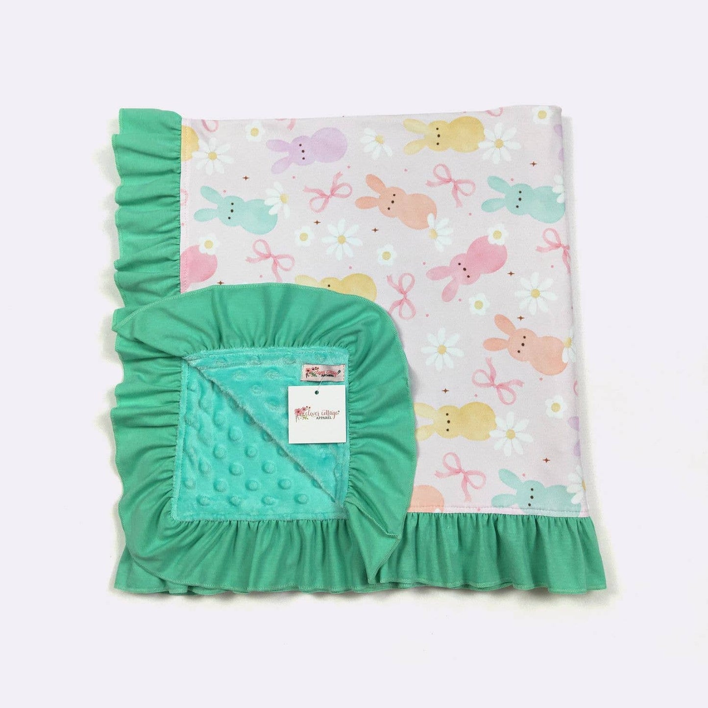 Personalized Pastel Peeps Minky Blanket - Tiny Tots Boutique