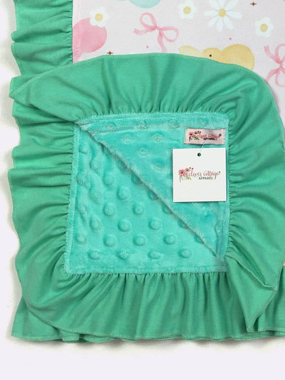 Personalized Pastel Peeps Minky Blanket - Tiny Tots Boutique