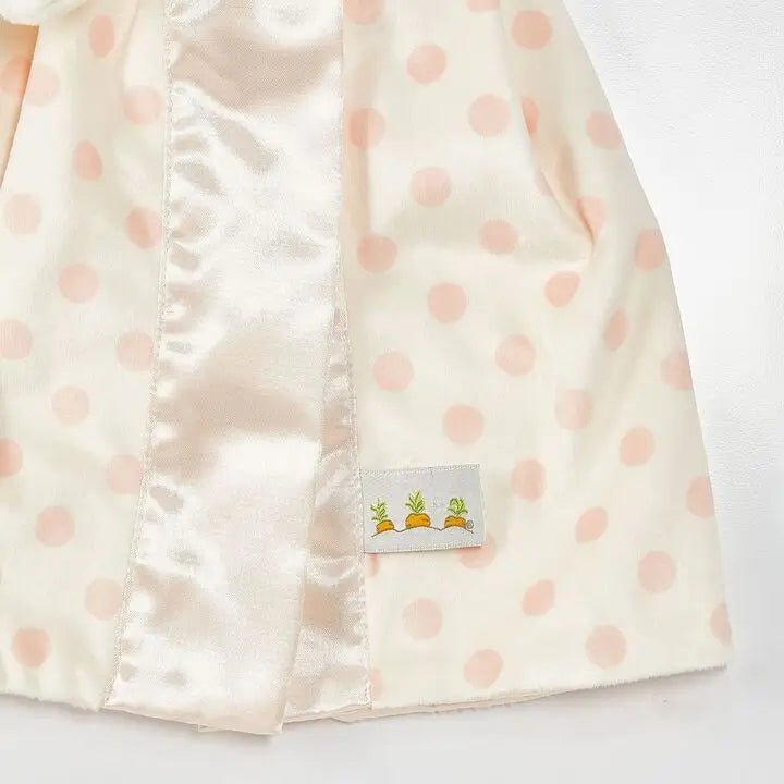 Personalized Plush Bunny Lovey - Pink Dots - Tiny Tots Boutique