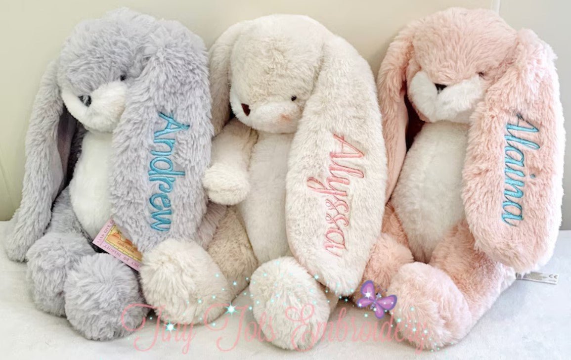 Personalized Plush Bunny with Embroidered Name - Tiny Tots Boutique