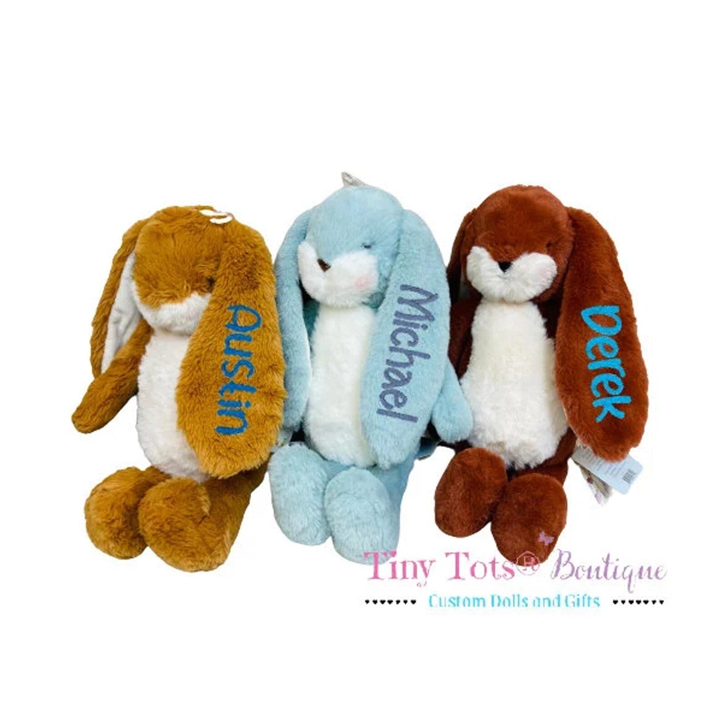 Personalized Plush Bunny with Embroidered Name - Tiny Tots Boutique