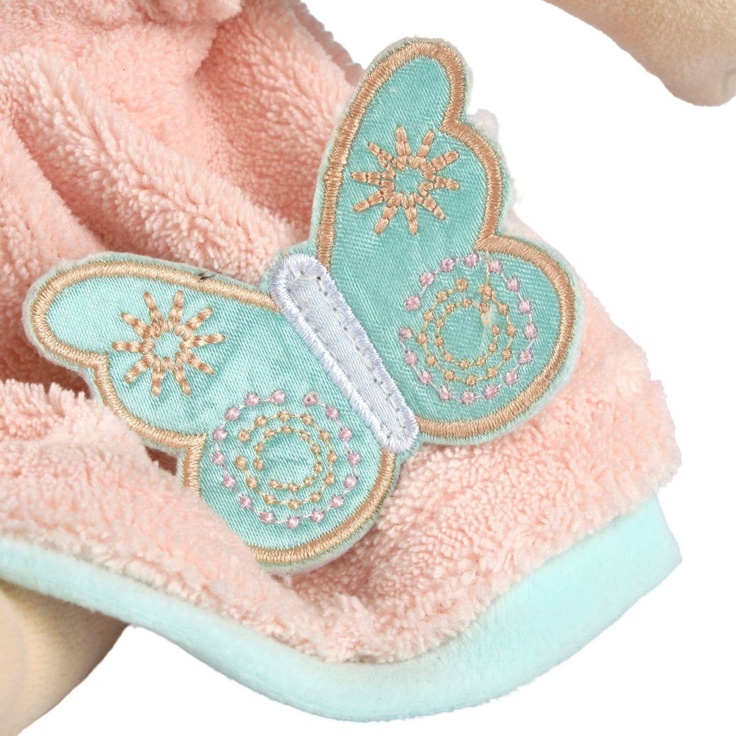 Personalized Plush Doll - Tan Hair with a Peach Plush Dress - Pia - Tiny Tots Boutique