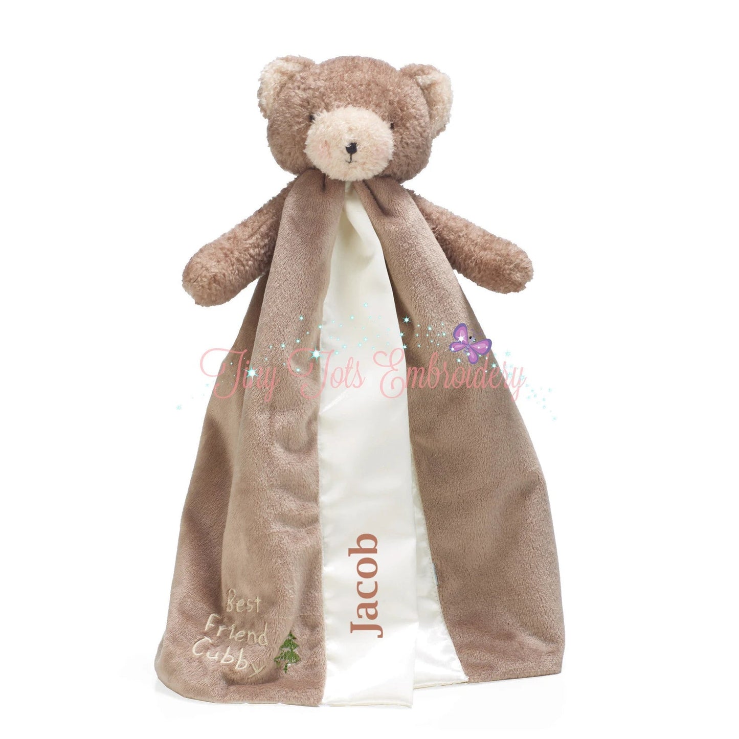 Personalized Plush Puppy Lovey - Blue - Tiny Tots Boutique