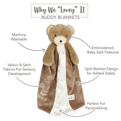 Personalized Plush Puppy Lovey - Blue - Tiny Tots Boutique