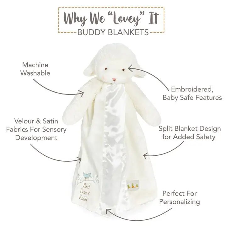 Personalized Plush Puppy Lovey - Blue - Tiny Tots Boutique