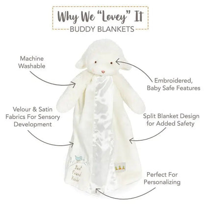 Personalized Plush Puppy Lovey - Blue - Tiny Tots Boutique