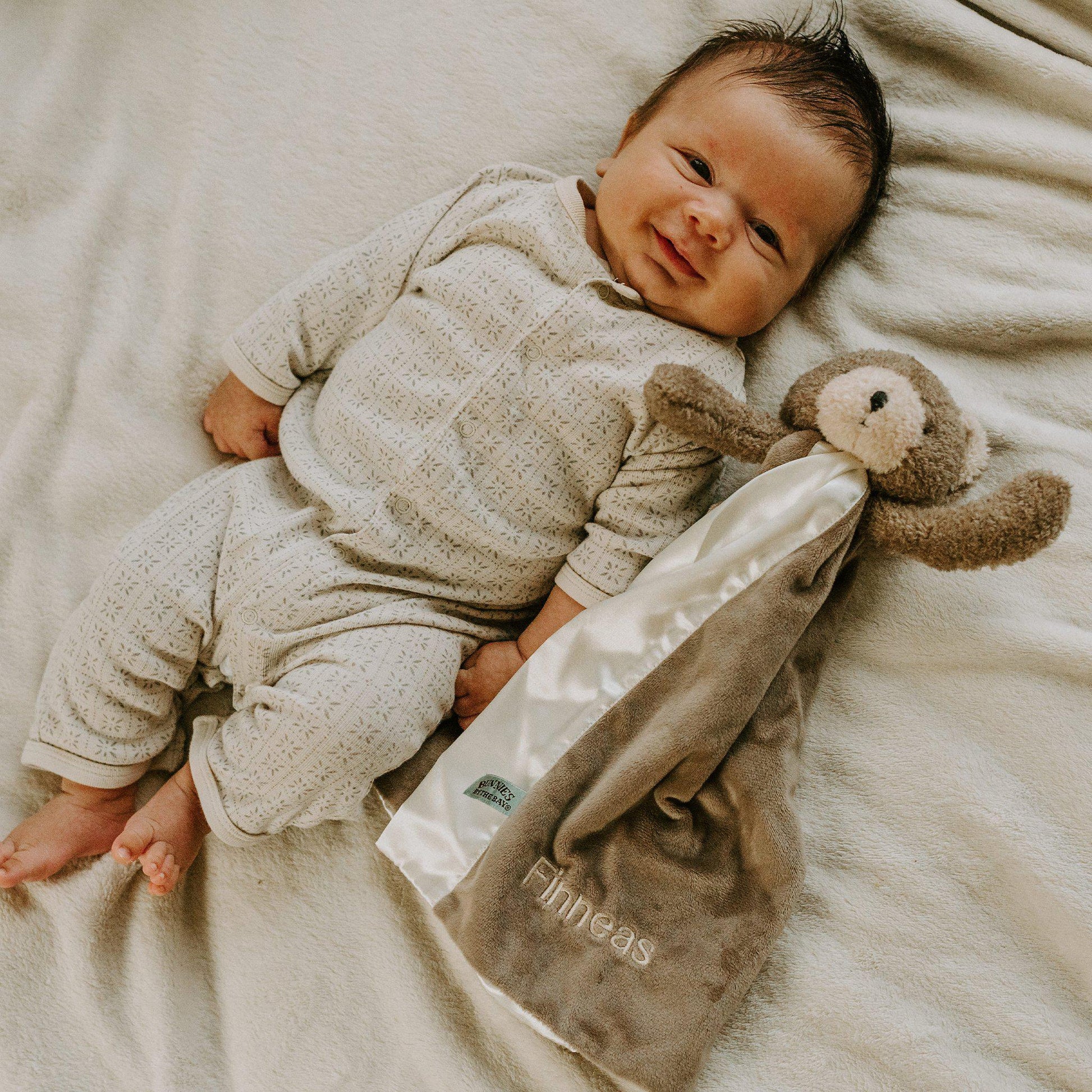 Personalized Plush Puppy Lovey - Blue - Tiny Tots Boutique