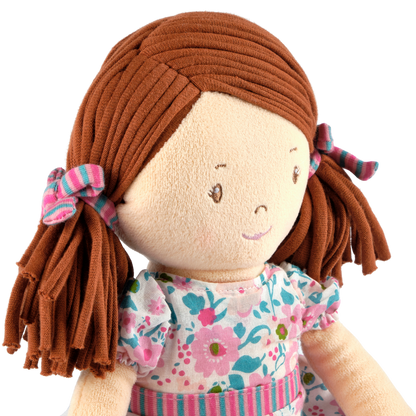 Personalized Plush Rag Doll - Custom Embroidered 16" Keepsake - Tiny Tots Boutique