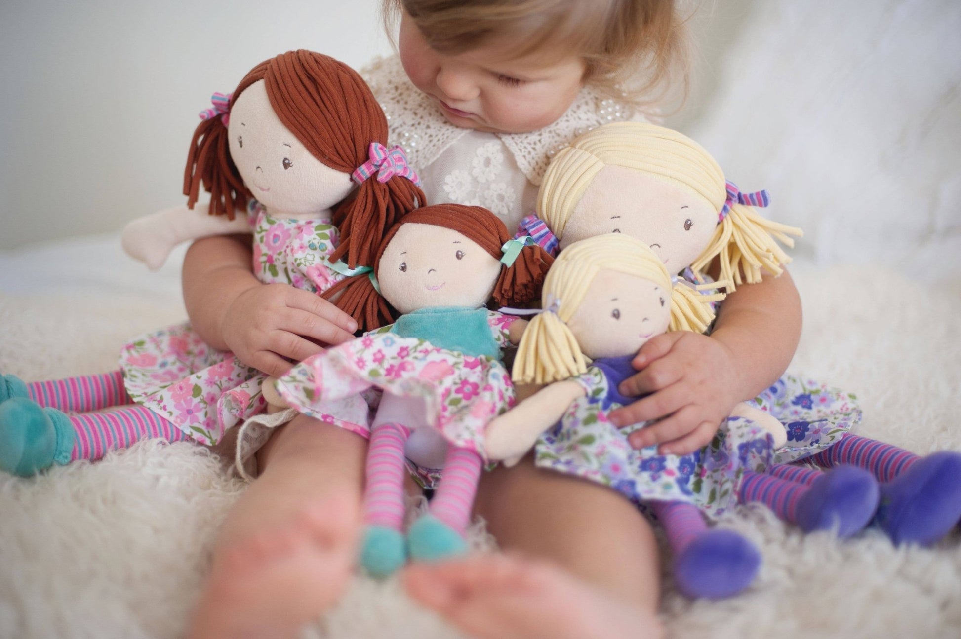 Personalized Plush Rag Doll - Custom Embroidered 16" Keepsake - Tiny Tots Boutique