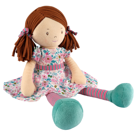Personalized Plush Rag Doll - Custom Embroidered 16" Keepsake - Tiny Tots Boutique