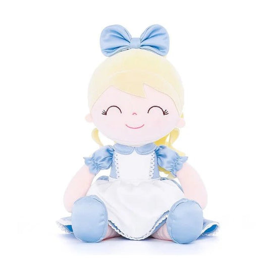 Personalized Princess Plush Doll – Blonde Hair with a Blue Dress - Tiny Tots Boutique