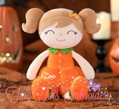 Personalized Pumpkin Plush Doll - Tiny Tots Boutique