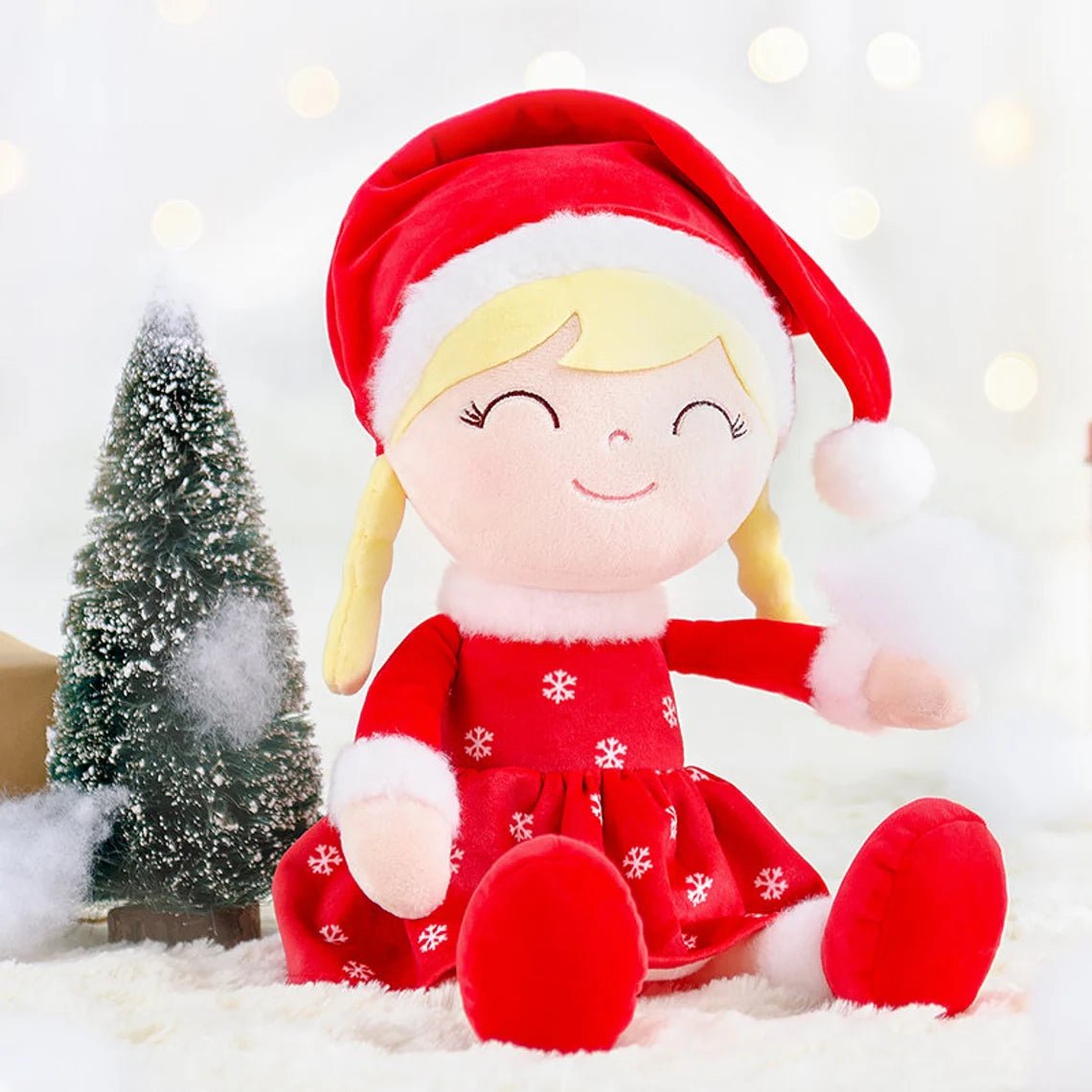 Personalized Santa Plush Doll – Blonde Hair - Tiny Tots Boutique
