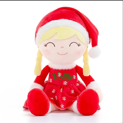 Personalized Santa Plush Doll – Blonde Hair - Tiny Tots Boutique