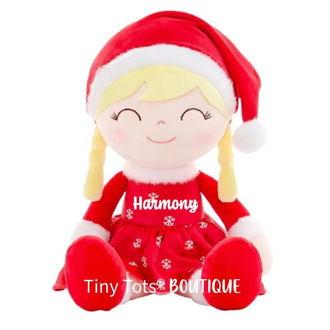 Personalized Santa Plush Doll – Blonde Hair - Tiny Tots Boutique