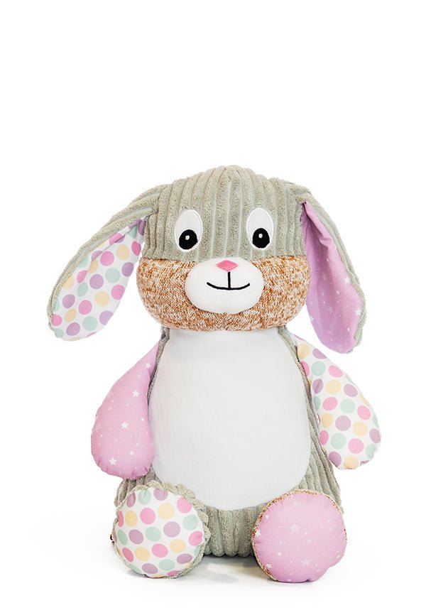 Personalized Sensory Plush Bunny - Custom Embroidered Baby Keepsake - Tiny Tots Boutique