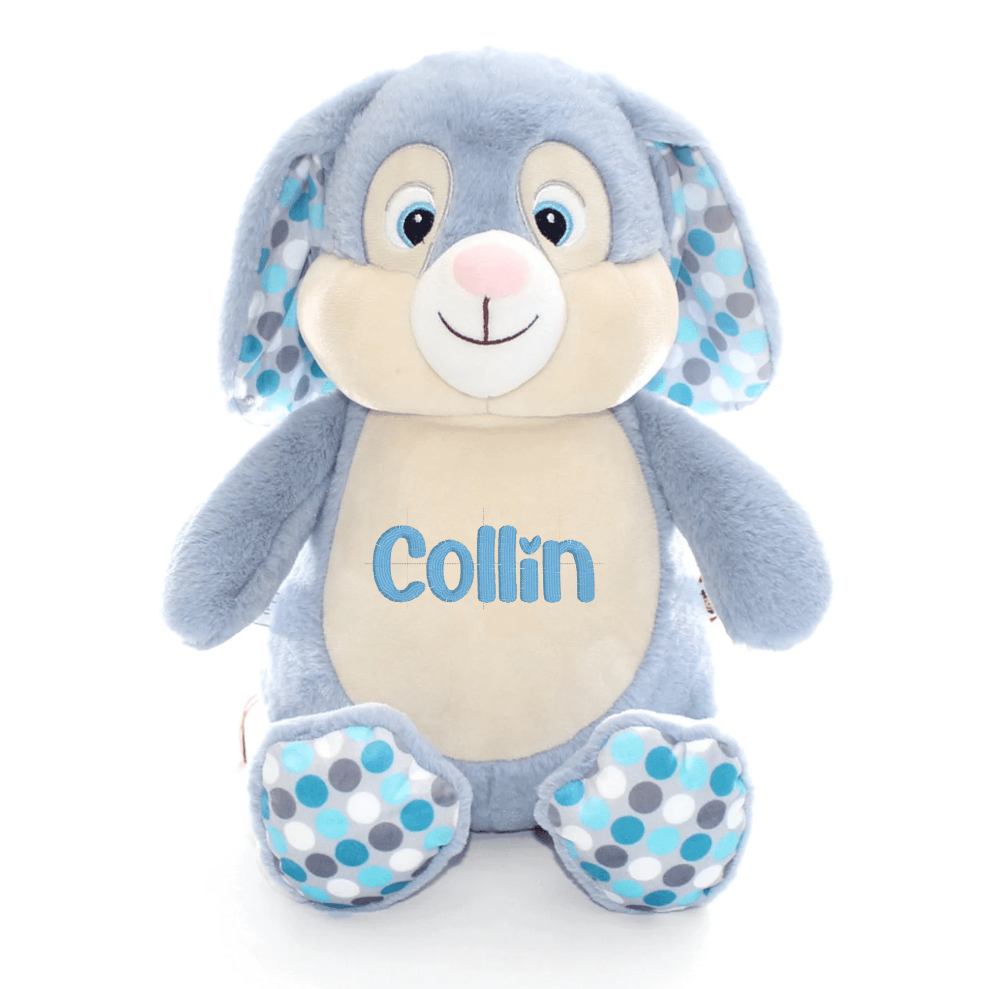 Personalized Sensory Plush Bunny - Custom Embroidered Baby Keepsake - Tiny Tots Boutique