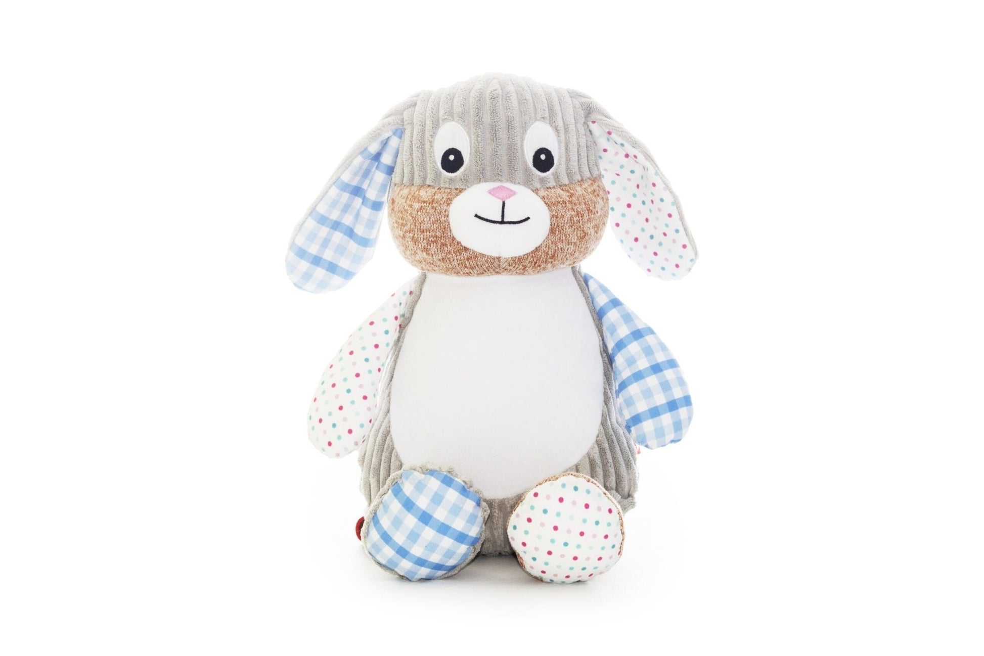 Personalized Sensory Plush Bunny - Custom Embroidered Baby Keepsake - Tiny Tots Boutique