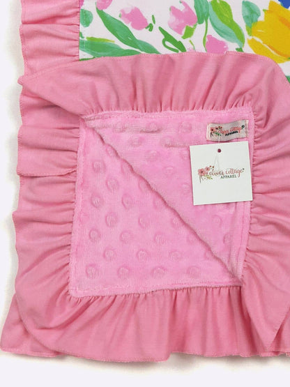 Personalized Springtime Minky Blanket - Tiny Tots Boutique