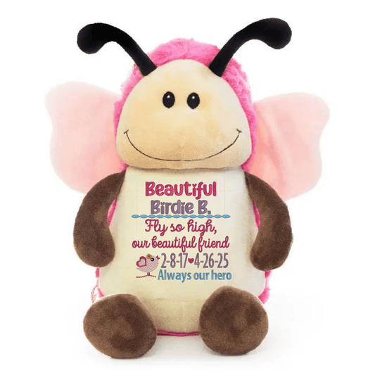 Personalized Sympathy Stuffed Animal - Custom Embroidered Memory Plush - Tiny Tots Boutique