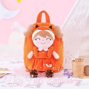 Personalized Toddler Backpack and Plush Doll - Fox - Tiny Tots Boutique