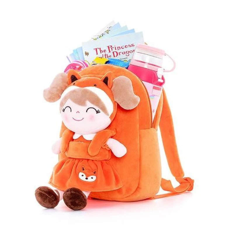 Personalized Toddler Backpack and Plush Doll - Fox - Tiny Tots Boutique