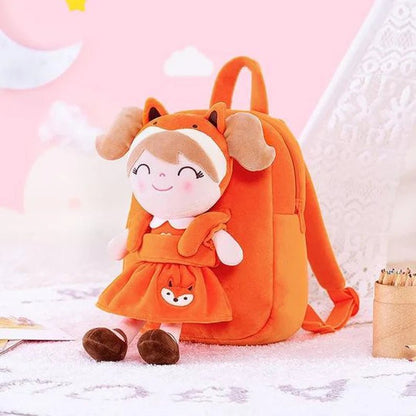 Personalized Toddler Backpack and Plush Doll - Fox - Tiny Tots Boutique