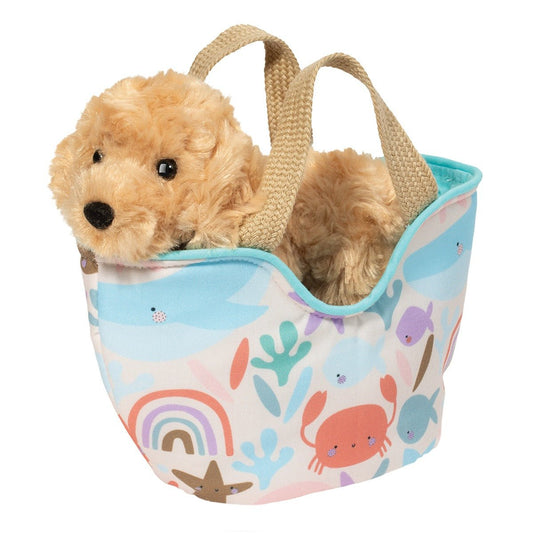 Personalized Under the Sea Purse with Golden Retriever Plush Animal - Tiny Tots Boutique