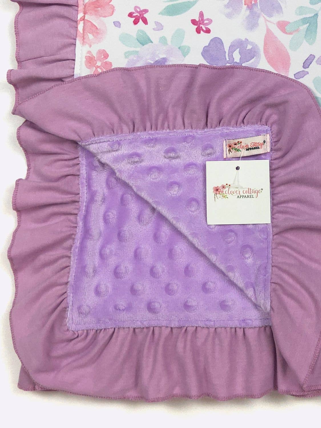 Personalized Vivid Violet Minky Blanket - Tiny Tots Boutique