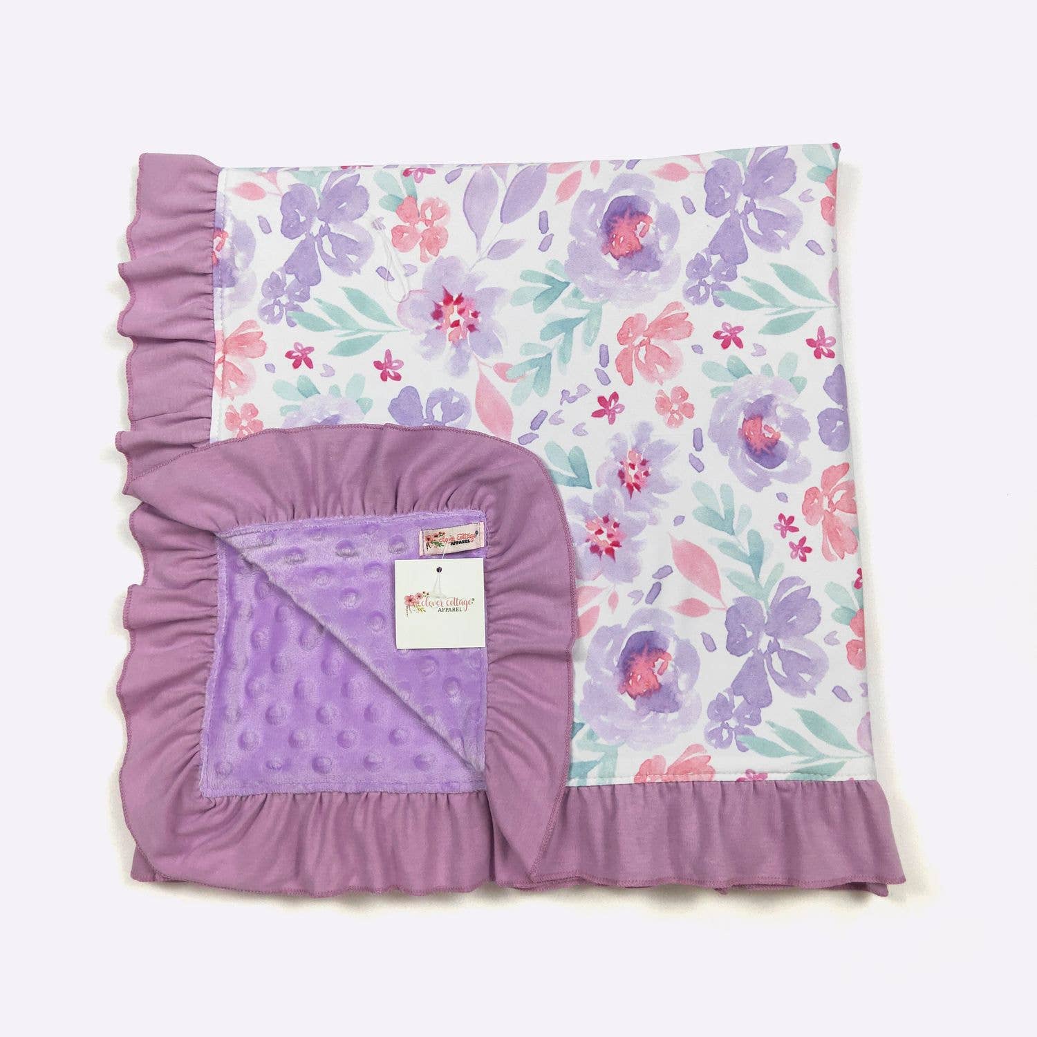Personalized Vivid Violet Minky Blanket - Tiny Tots Boutique