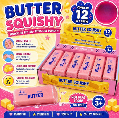 Pink Butter Squishy – Viral “Looks Like Butter” Fidget Toy - Tiny Tots Boutique