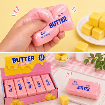 Pink Butter Squishy – Viral “Looks Like Butter” Fidget Toy - Tiny Tots Boutique